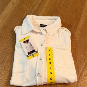 32 Degrees Cream Casual Button Down Shirt